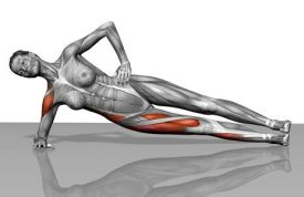 Core stability oefeningen: zijwaartse plank