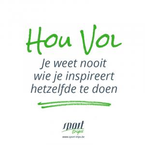 Hou vol: je weet nooit wie je inspireert hetzelfde te doen